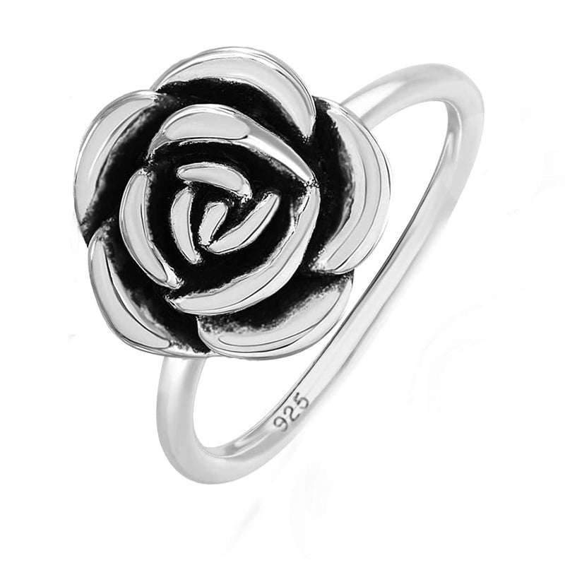 Savlano 925 Sterling Silver Hollow Rose Flower Ring Band for Women & Girls - Made in Italy Comes With a Gift Box 8 - BeesActive Australia