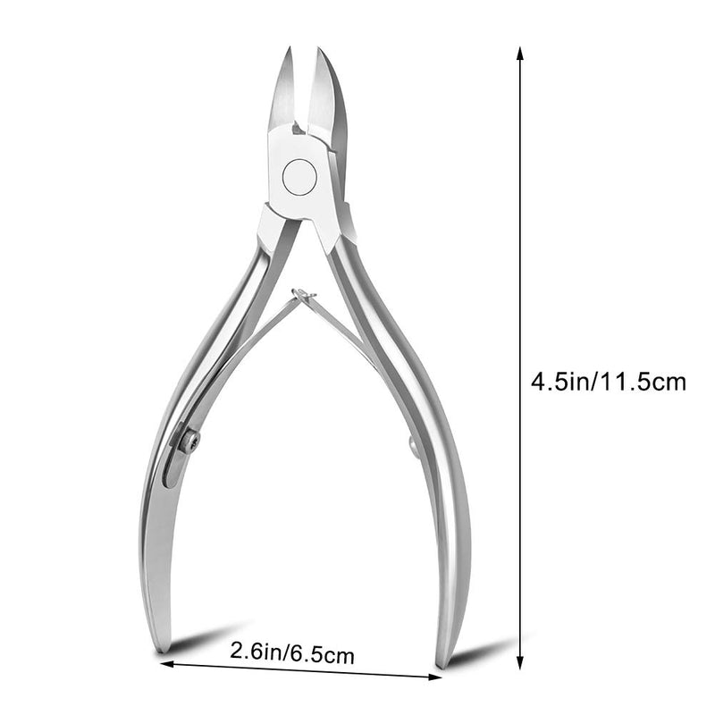 BEZOX Toenail Clippers for Thick Nails, Long Handle Nail Clipper for Men - Stainless Steel Toenail Cutter - W/Storage Case (Silver) Silver - BeesActive Australia