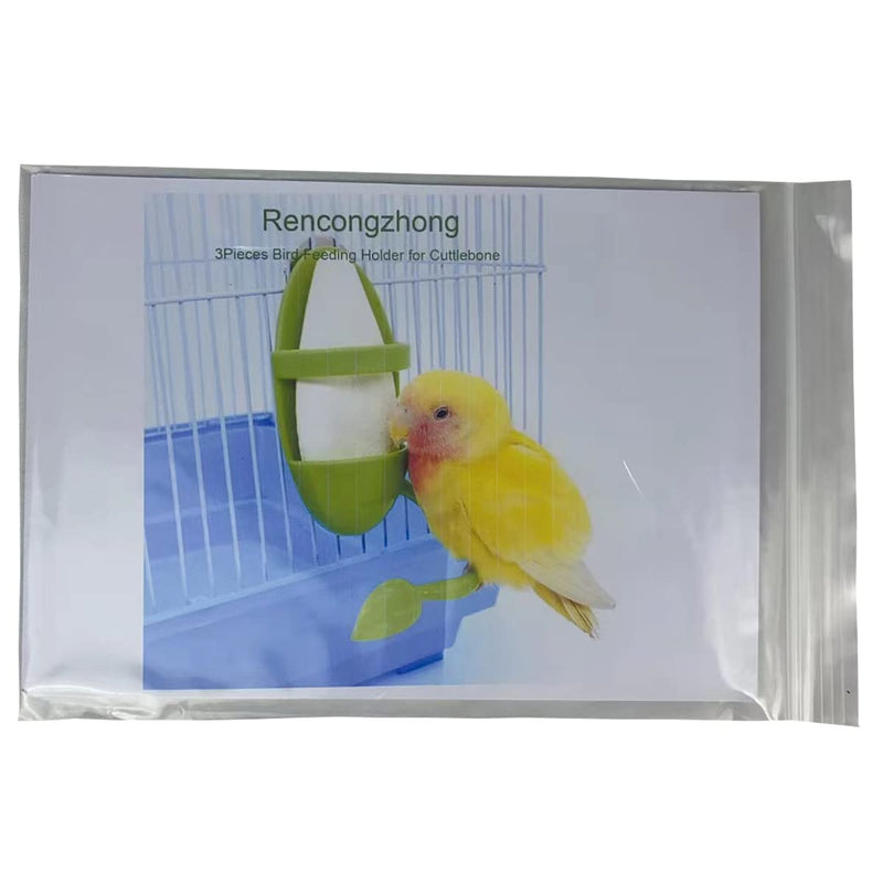 Plastic Bird Feeding Holder for Cuttlebone on Cage Parrot Cage Stands Parrots Feeder Perches ,3 Pieces - BeesActive Australia