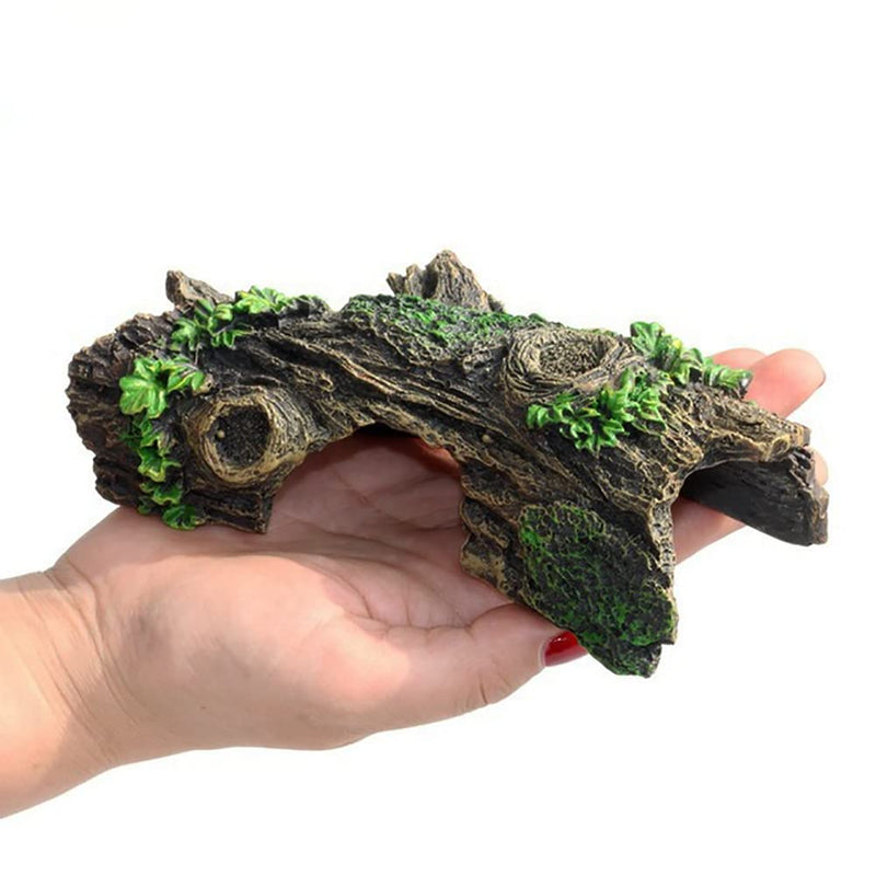 PTFJZ Aquarium Decorations-Small Fish Tank Accessories Hollow Tree Trunk Ornament Reptile Hideout Habitat Cave for Fish and Shrimp to Swim A-Trunk - BeesActive Australia