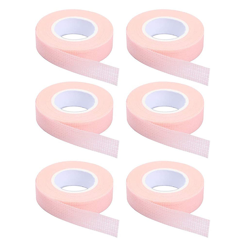 6 Rolls Eyelash Tape, TEOYALL Adhesive Lash Extension Tape Breathable Micropore Fabric Tape Lash Extensions Supplies (Pink) #1 Pink - BeesActive Australia