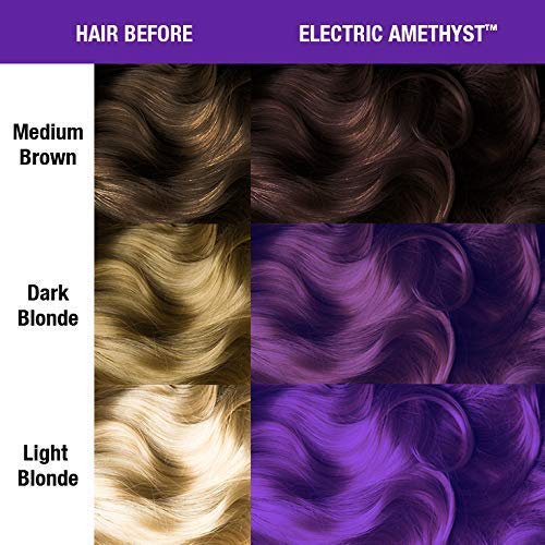 Manic Panic - Electric Amethyst Classic Creme Vegan Cruelty Free Purple Semi Permanent Hair Dye - 2 x 118ml 118 ml (Pack of 2) - BeesActive Australia