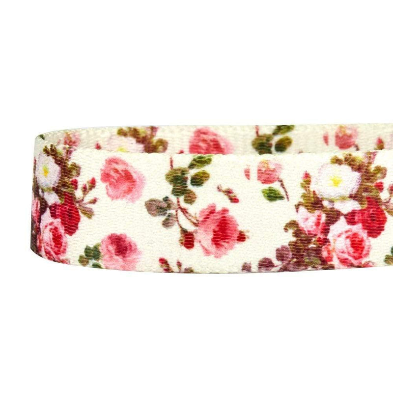 Blueberry Pet 5 Patterns Spring Scent Inspired Rose Print Martingale Safety Training Dog Collars, Personalized Collars Small Ivory - BeesActive Australia