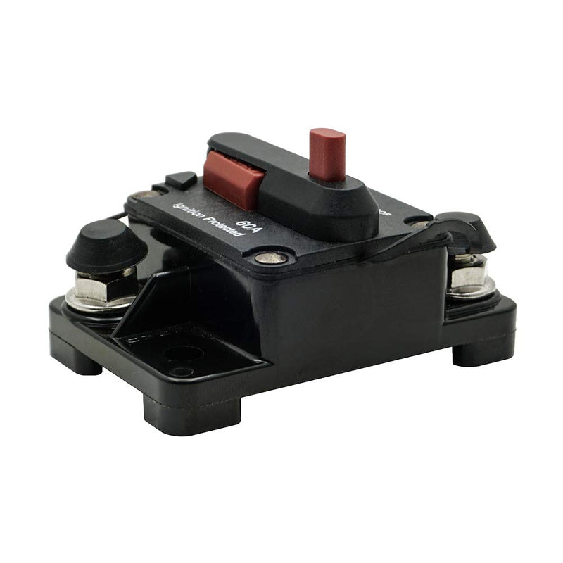 [AUSTRALIA] - YOUNG MARINE Circuit Breaker for Boat Trolling with Manual Reset,Water Proof,12V- 48V DC Surface Mount-60A 