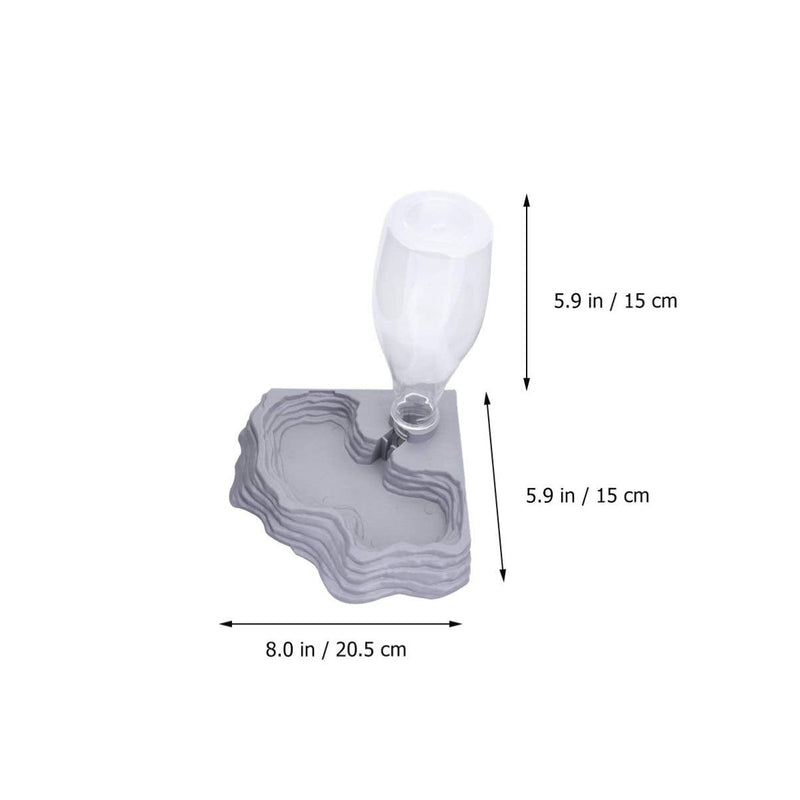 Scicalife Reptile Water Feeder - Automatic Water Dispenser Waterer Feeding Accessories for Turtle Frog Bearded Dragons Lizards Geckos for Terrarium Tank (Grey) - BeesActive Australia