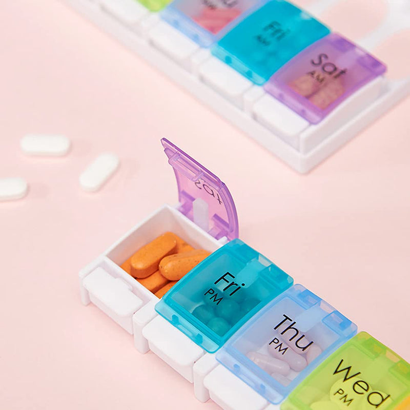Pill Box Organiser 7 Day Medicine Storage Box, Travel Pill Box for Medication and Supplements - BeesActive Australia