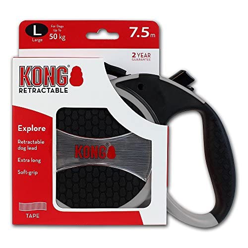 Alcott KONG Retractable Explore Dog Leash, 24 ft. Large Grey - BeesActive Australia