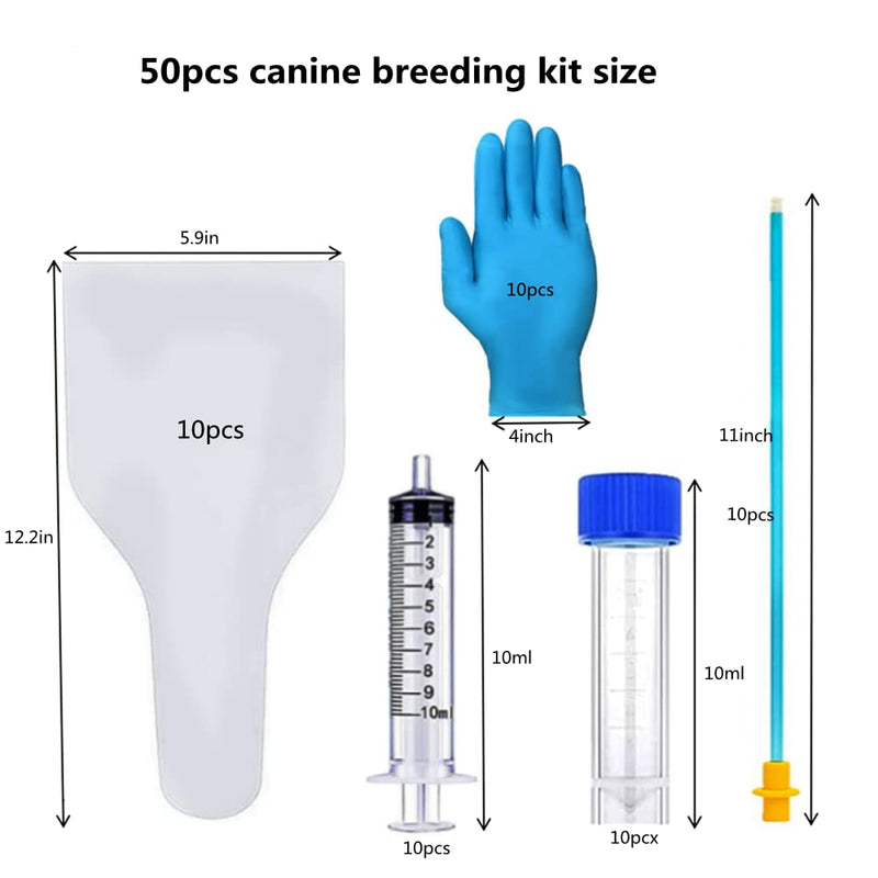 WHZAZGW 50 Pieces of Set AI Artificial Insemination Dog Breeding Kit, Disposable Canine Artificial Insemination Cones Dog Semen Collection Bag,AI Breeding Kit for Small and Medium Breeds - BeesActive Australia