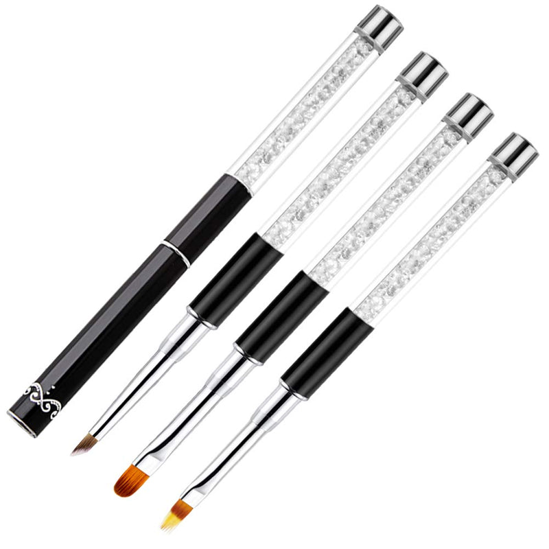 DANNEASY 3Pcs Acrylic Nail Art Brush Set Ombre Brush For Gel Nails UV Gel Polish Gradient Color Tips Manicure Polish Drawing Pen Tools Kit 1 - BeesActive Australia