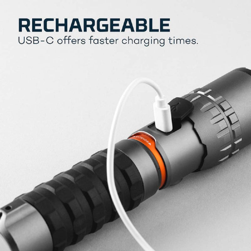 NEBO Slyde Rechargeable Flashlight with Work Light | Rechargeable Flashlight with 4 Light Modes and a Magnetic Base - BeesActive Australia