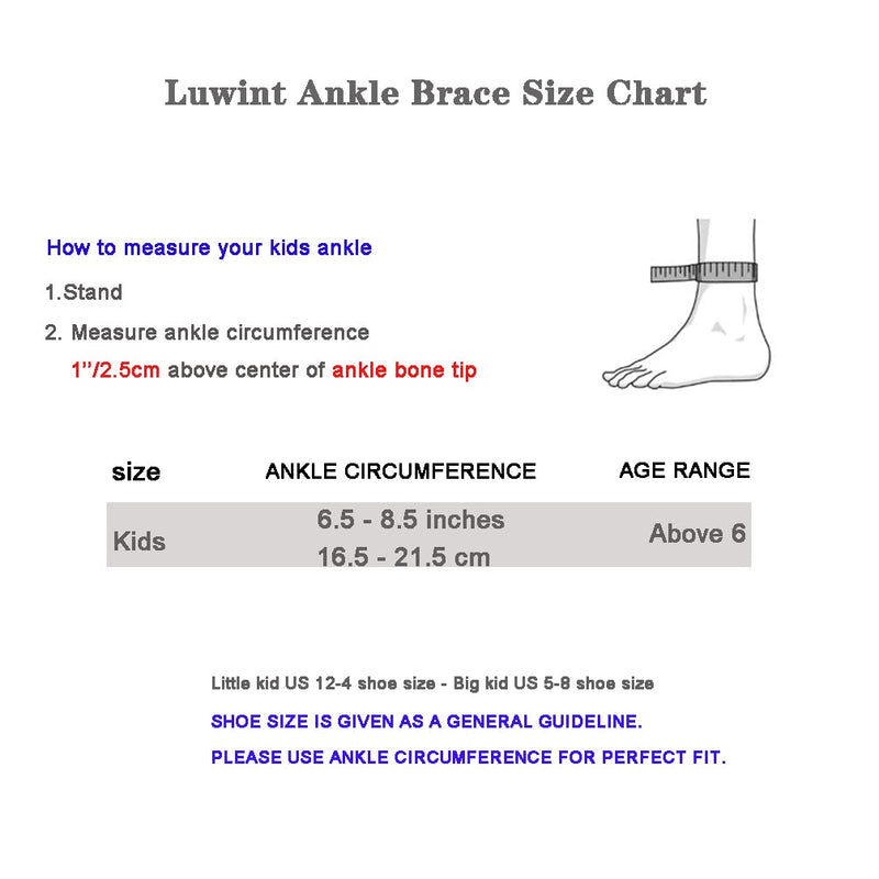 Luwint kid Compression Ankle Brace - Knitted Ankle Sleeve Sock Support for Sprains Arthritis Tendonitis Running Fitness, 1 Pair Black - BeesActive Australia