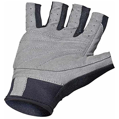 [AUSTRALIA] - NeoSport 3/4 Finger Neoprene Gloves, 1.5mm Unisex Design, Biking, Sailing, Black Large 