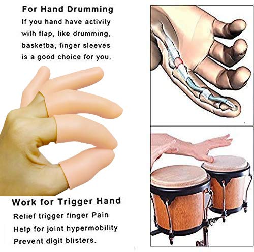 Mcvcoyh Finger Protectors, 14 Pcs Finger Cots, Gel Finger Sleeves to Protect Fingertips, Hand Eczema 12 Pack - BeesActive Australia