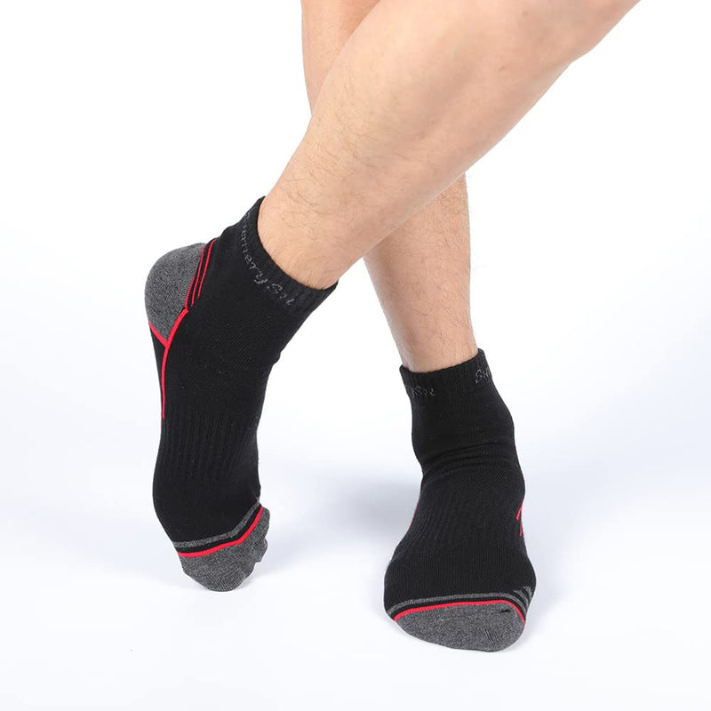 Athletic Socks Men Cotton Striped Sports Running Compression Ankle Casual Sock (5 Pack),Sumery Su Ms9811-with Gift Box - BeesActive Australia