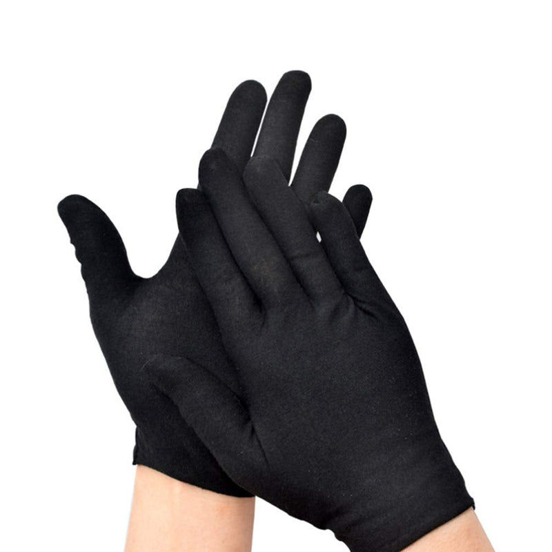 HEALLILY 12 Pairs Working Gloves Cotton Gloves Reusable Cleaning Gloves Adults Protective Gloves Labor Supply for Industrial Labor Gardening Black L - BeesActive Australia