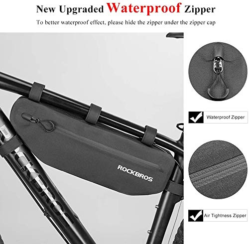 ROCKBROS Bike Frame Bag Waterproof Bike Triangle Bag Bicycle Under Top Tube Bag Corner Pouch Storage Bag for Cycling Accessories - BeesActive Australia
