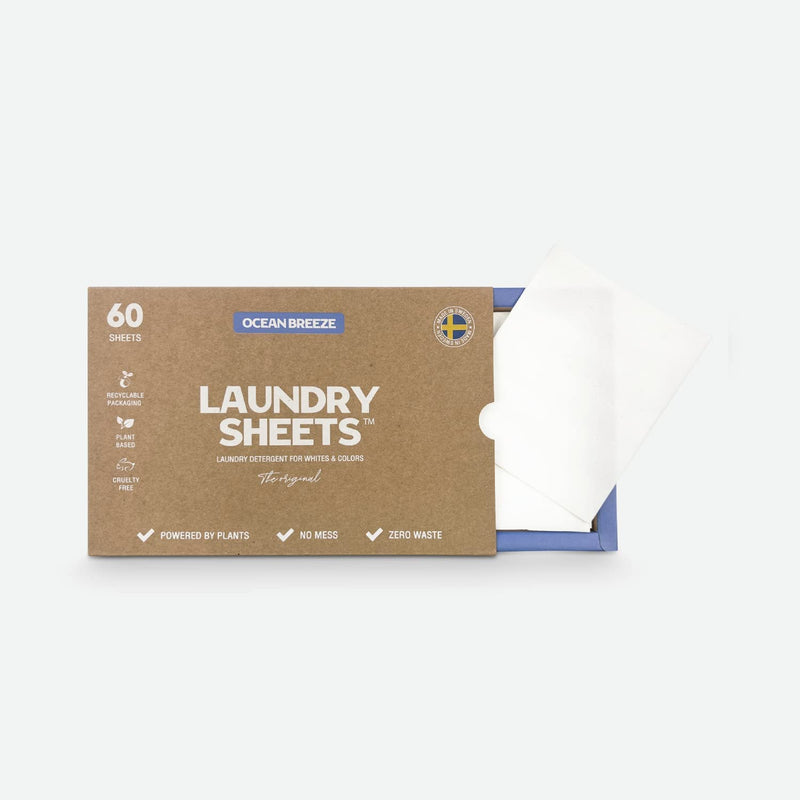 Laundry Sheets - up to 120 Loads - Made in Sweden - 60 Sheets - the Original - Laundry Detergent Sheets - Fragrance Free - no Plastic - Eco-Friendly - BeesActive Australia