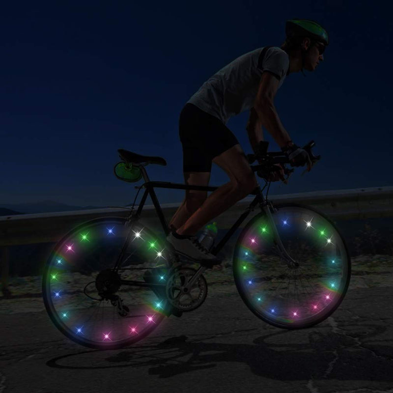 TINANA LED Bike Wheel Lights Ultra Bright Waterproof Bicycle Spoke Lights Cycling Decoration Safety Warning Tire Strip Light for Kids Adults Night Riding blue - BeesActive Australia