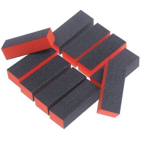 Baisidai 10 PCS Buffer Block for Nail Art Tool (Red Black) - BeesActive Australia