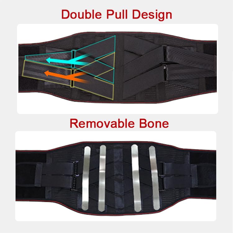 Breathable Mesh Back Support Brace for Men & Women | Abdominal Support Belt for Back Pain Relief |Magnetic Therapy Belt | Waist Trimmer | Lumbar Support Belt for Sciatica, Scoliosis, Spine Injury (M) M - BeesActive Australia