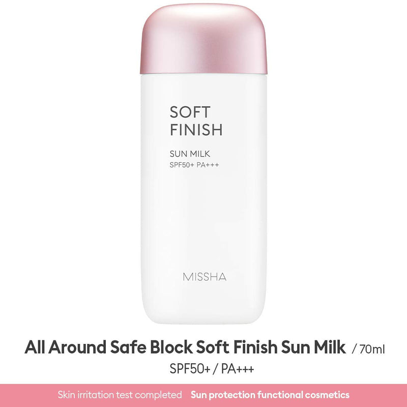 All Around Safe Block Soft Finish Sun Milk SPF50+/PA+++ 70ml - more mild and powerful sun milk that is good for daily use without leaving any oily residue - BeesActive Australia