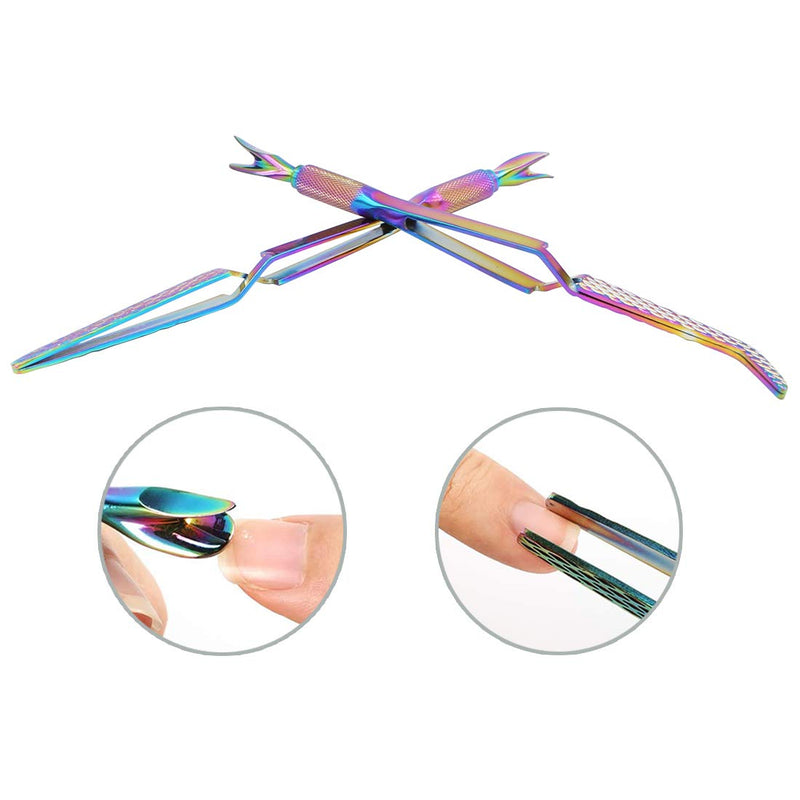 Cuticle Pusher Remover Tool, Nail Care Kit, Double Ended Cuticle Pusher Cutter, Stainless Steel Nail Art Manicure/Pedicure Tools - BeesActive Australia