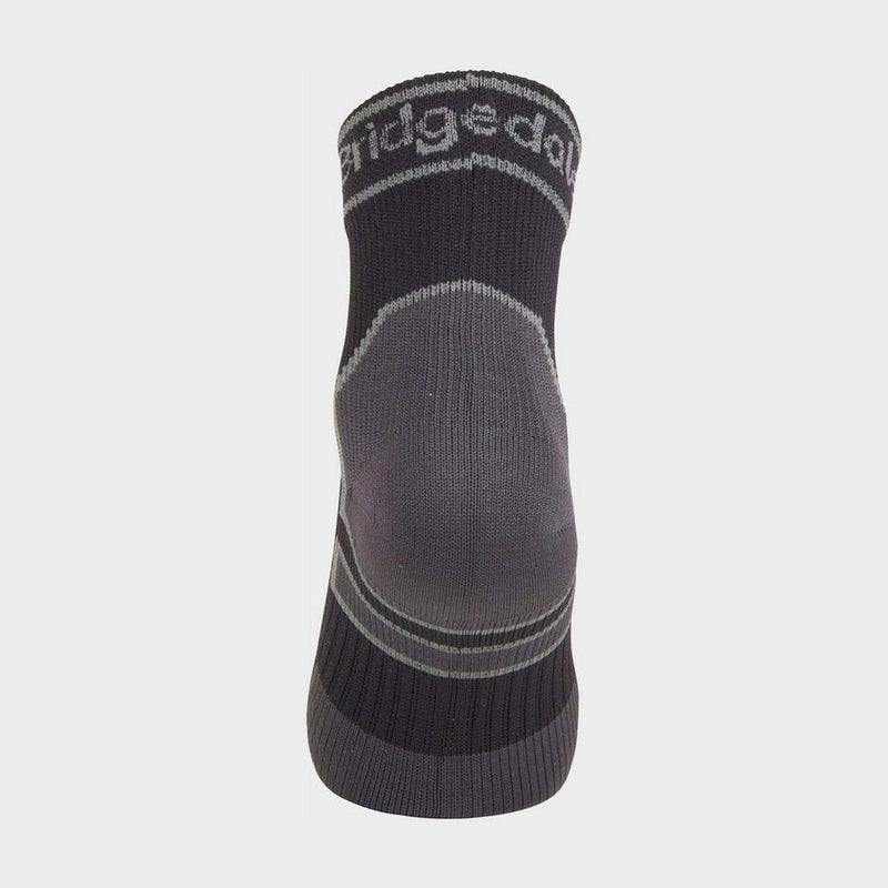 Bridgedale StormSock Lightweight Ankle Waterproof Breathable Sock, Black/Mid Grey, XL - BeesActive Australia