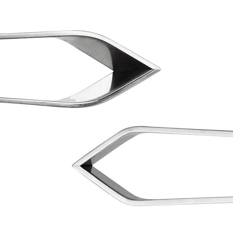 2 Pieces Fish Bone Tweezers, Stainless Steel Flat and Slant Tweezers Pliers Remover Tool (4.6") - BeesActive Australia