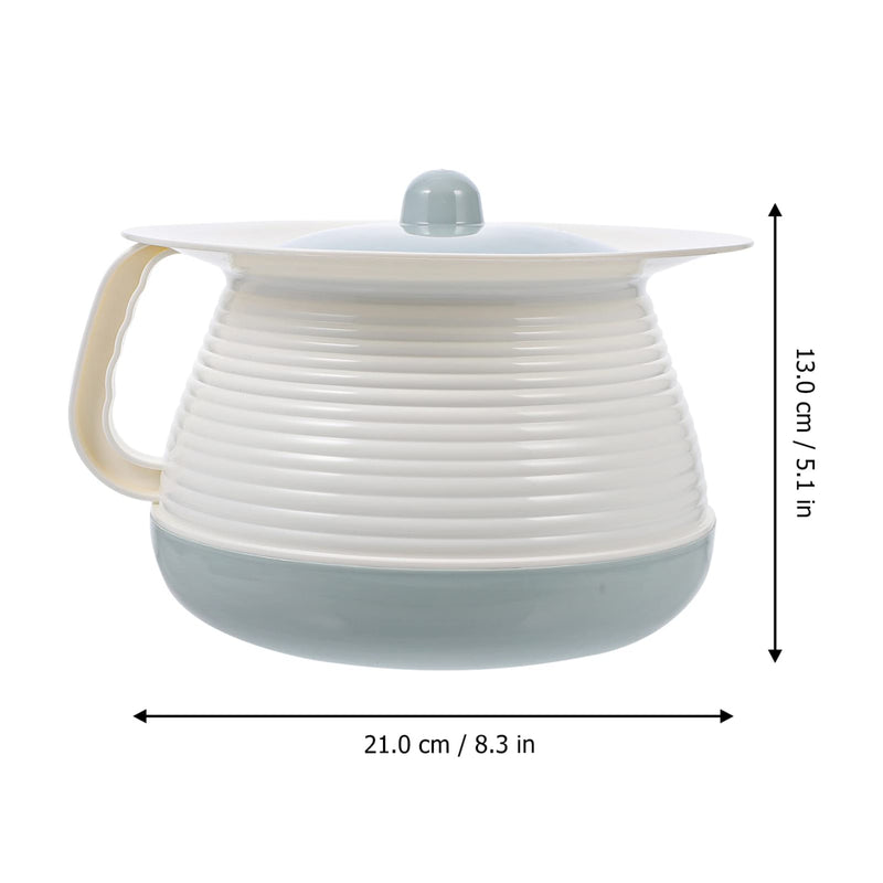 Hemoton Bedside Commode Bucket Chamber Pot Covered Spittoon Urinal Bedpans Portable Toilet for Patient Old Kids Light Blue - BeesActive Australia