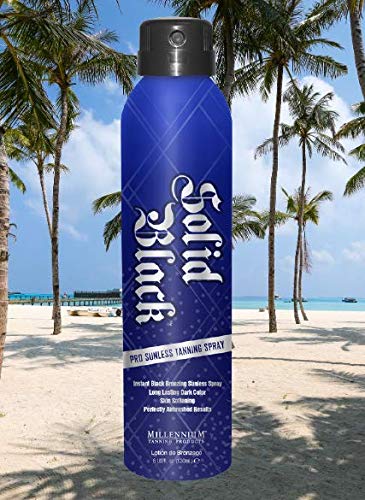 Millennium Tanning Solid Black PRO SUNLESS Self Tanning Spray Organic DHA Instant Self Tanning Bronze 6 fl oz - BeesActive Australia