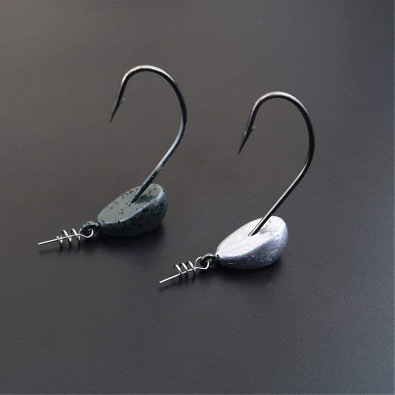 Hyamass 300Pcs 14mm 18mm 22mm Soft Lure Bait Spring Twist Lock Outdoor Fishing Crank Hook Centering Pin for Soft Lure Bait Worm Crank - BeesActive Australia
