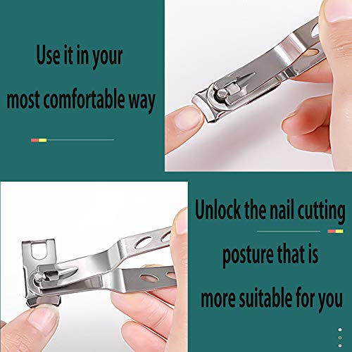 SANJINFON 3 in 1 Nail Clippers with 360 Degree Rotating Head Upgraded, Sharp Toenail Clippers for Men Thick Toenails/Nails for Seniors, Precision Spin Snips, Toe Nail Clipper, Cutter, Trimmer, File - BeesActive Australia