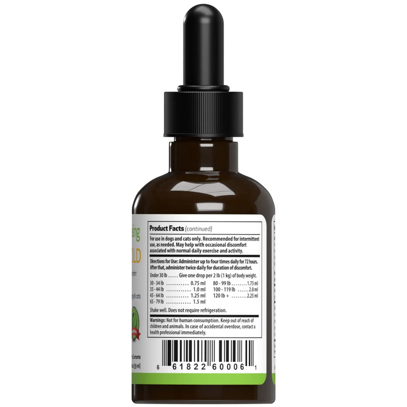 Pet Wellbeing Comfort Gold for Dogs - Natural Pain Relief for Canines - 2 oz (59ml) - BeesActive Australia