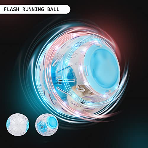 Hamster Running Ball Multi-Size Crystal Running Ball for Hamsters Run-About Exercise Ball Fitness Wheels Small Animal Toys Chinchilla Cage Accessories S 4.92 inch Blue D - BeesActive Australia