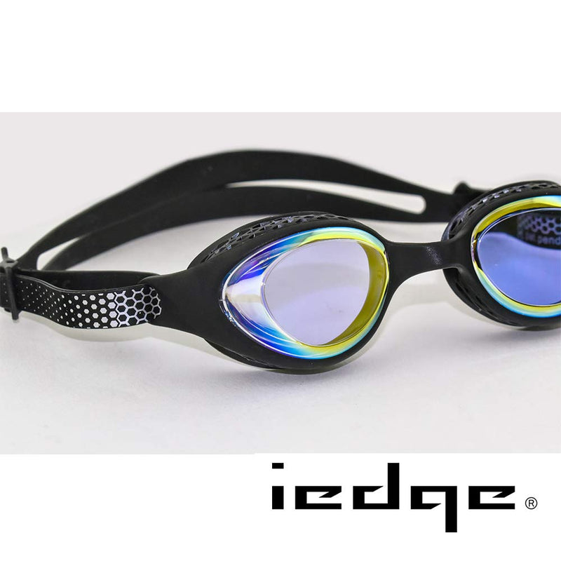 [AUSTRALIA] - iedge Performance & Fitness Junior Swim Goggle - Hydrodynamic Design, Anti-Fog UV Protection for Teens VG-961 Black -2.5 