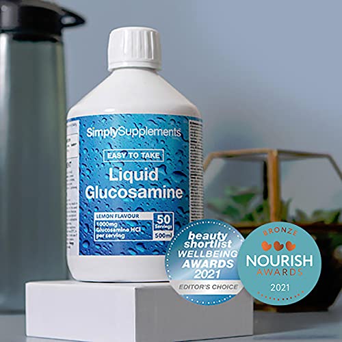 Liquid Glucosamine | Lemon Flavour | 500ml Bottle | 1000mg Glucosamine HCl Per Serving | 50 Servings - BeesActive Australia