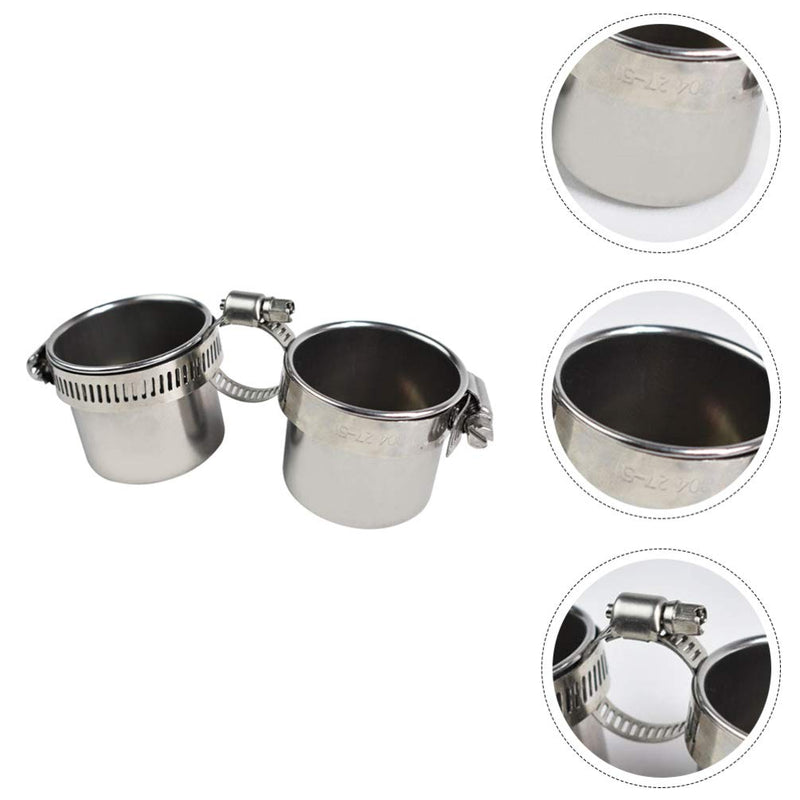 balacoo Bird Water Feeder Dishes Bird Bowl for Cage Coop Cups Parrot Food Hanging Pet Animal Stainless Steel Birdcage Bowls Feeding Perches Play Stand with Clamp 15x6. 5cm - BeesActive Australia