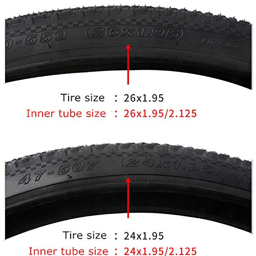 Zsling 2 Pack CST 24 Inch Bike Inner Tubes for 24x1.9/1.95/2.0/2.1/2.125 inch Schrader Valve SV 32mm Bicycle Tires Anti Puncture MTB Bike Interior Tyre Tubes Replacement - BeesActive Australia