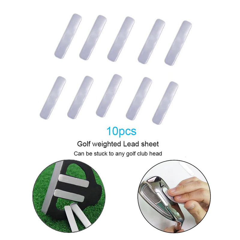 Golf Weighted Lead Tape 10 Pcs Adhesive Lead Tape Add Swing Weight for Golf Club Iron Putter Tennis Racket Adjust Weight - BeesActive Australia