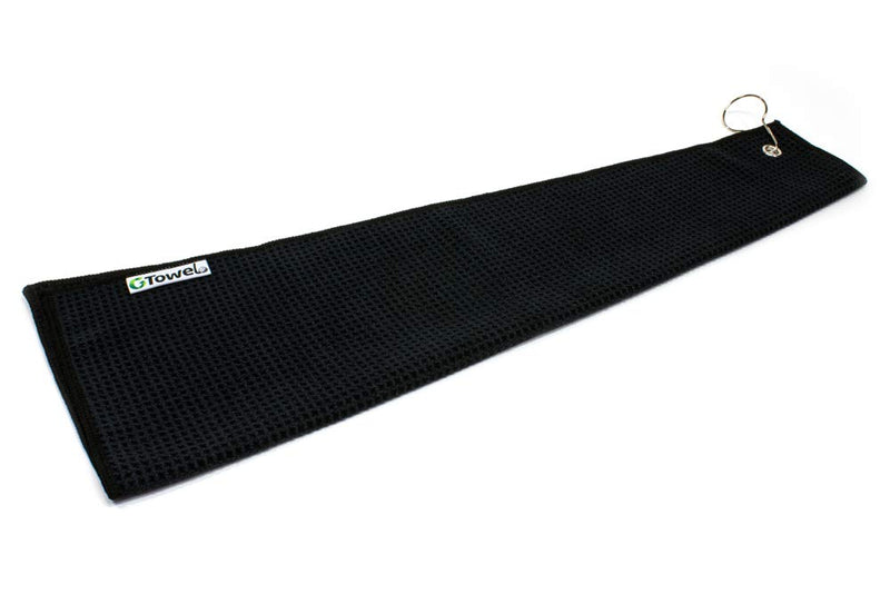 Clothlete Hook & Grommet Microfiber Golf Bag Towel 2 Pack Black/Dark Navy - BeesActive Australia