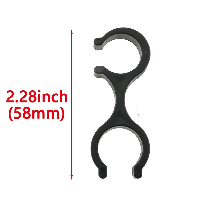 HJGarden 6PCS Hiking Pole Clips, Trekking Poles Clamp Double Rods Buckles Poles Rod Connectors, Trekking Pole Clips Connectors for Outdoor Sports Hiking Camping Travelling Walking Stick Holders, Black - BeesActive Australia