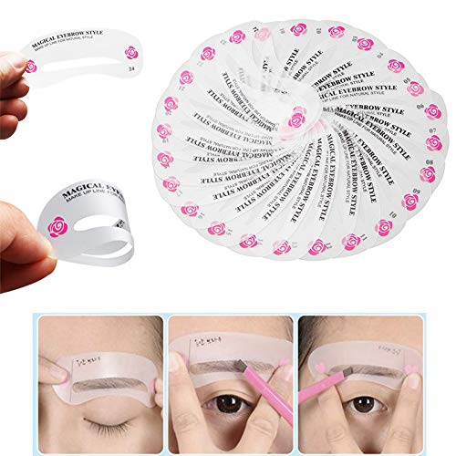 Eye Makeup Tool Kit for Women Cat Eyeliner Stencil / 24 Shapes Eyebrow Stencil/Eyebrow Trimmer Scissors With Comb Hair Remover Beauty Tools - BeesActive Australia