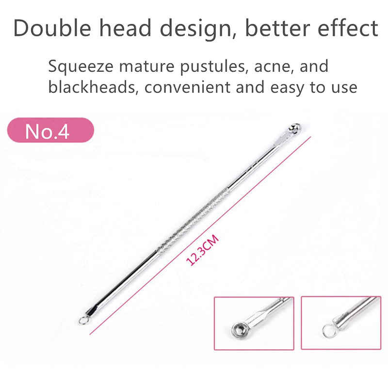Premium Blackhead Tool Kit, Stainless Steel Acne Needles Double Side Spot Squeezer Tool, Pimple Popper Tool Kit, Whitehead Removal (Silver) - BeesActive Australia