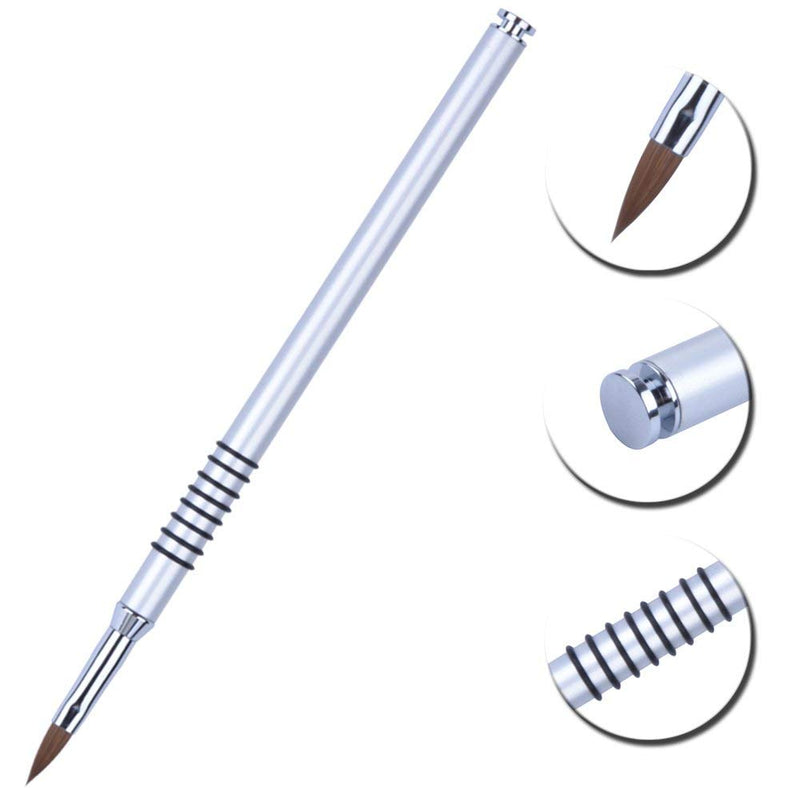 Brccee AC 3D Nail Art Brush Pure Non-Slip Handle Acrylic Nail Art Brush Sculpture Brush for Acrylic Powder (Size 5) - BeesActive Australia