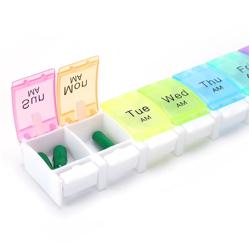 Pill Box Organiser 7 Day Medicine Storage Box, Travel Pill Box for Medication and Supplements - BeesActive Australia