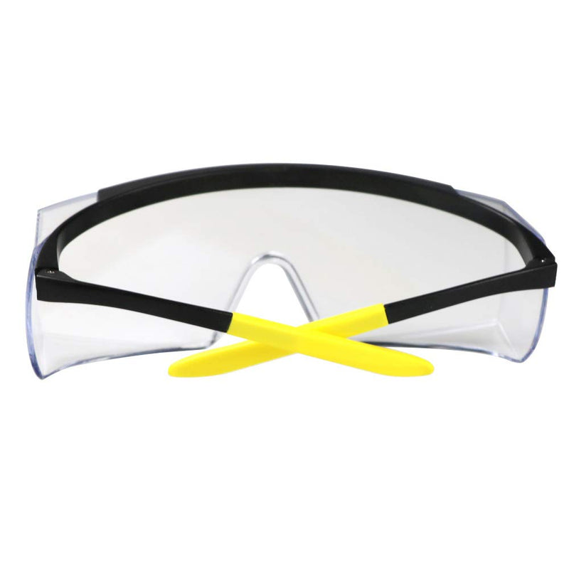 BHTOP Safety Glasses Protective Eye Wear L010 Clear Lens Anti-Fog Goggles Over-Spec Glasses in Yellow - BeesActive Australia