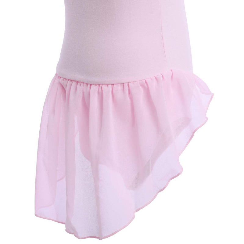 [AUSTRALIA] - OBEEII Toddler Kid Girl Cap Sleeve Ballet Dress High Low Skirted Leotard Ballerina Gymnastic Dancewear Activewear Costume 18-24 Months Pink 