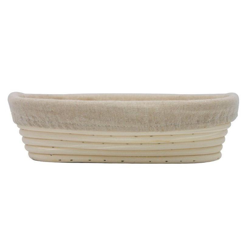 BetterJonny 9 inch Rectangle Banneton Bread Proofing Basket, Artisan Bread Dough Proofing Rattan Basket +Liner Combo for Professional and Home Bakers #14 Rectangle 9" (23x12.5x5.5cm) - BeesActive Australia