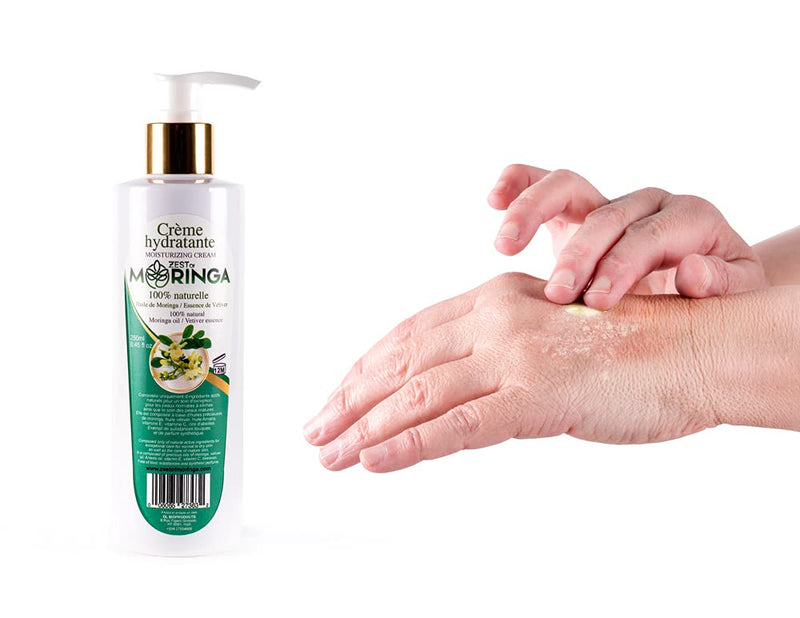 Moringa Oleifera Body Lotion (250ml) - 100% Natural Moringa Cream for Dry Skin Repair - Made Of The Flowers Extract - Nourishing & Moisturizing Body Lotion - Advanced Herbal Formula by Zest Of Moringa - BeesActive Australia