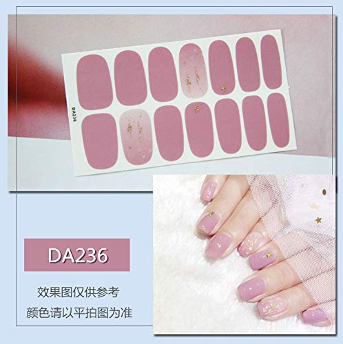 WOKOTO 12 Sheets Full Wrap Nail Polish Stickers Strips With 1Pc Nail File Cute Design Adhesive Nail Art Decals Manicure Kit For Women KIT3 - BeesActive Australia